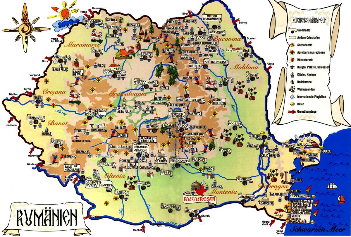 부쿠레슈티 관광 지도