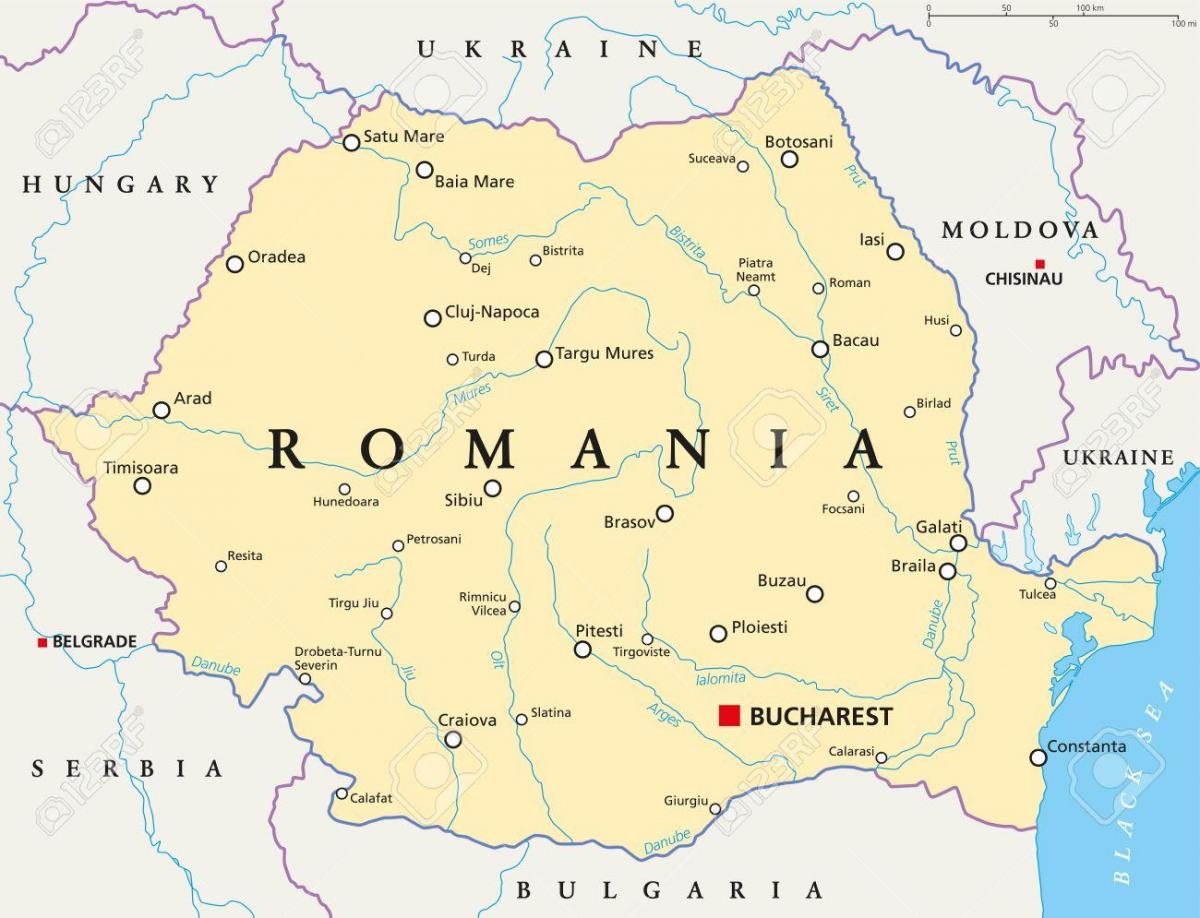 루마니아의 수도 지도