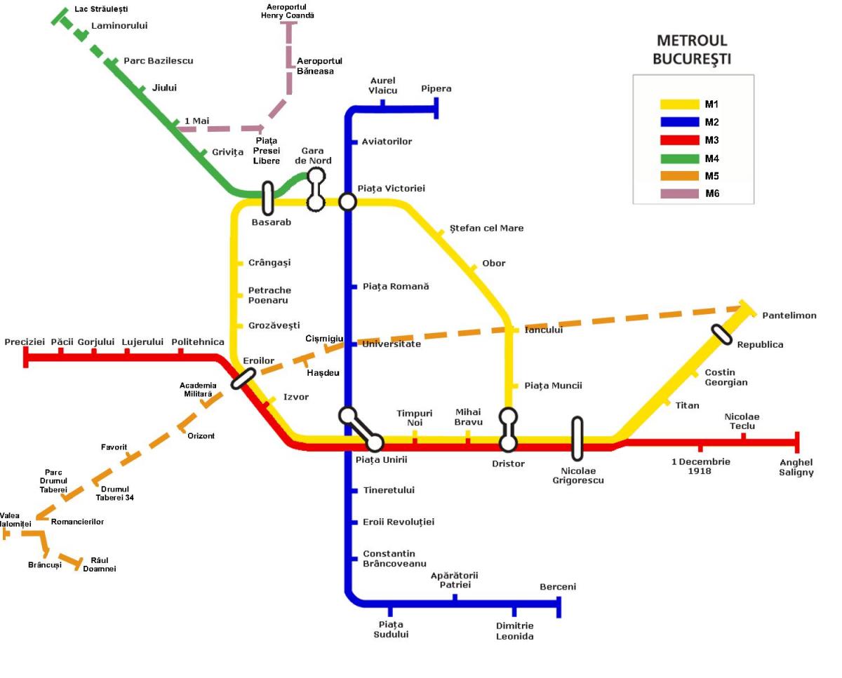 metro 지도 루마니아 부쿠레슈티
